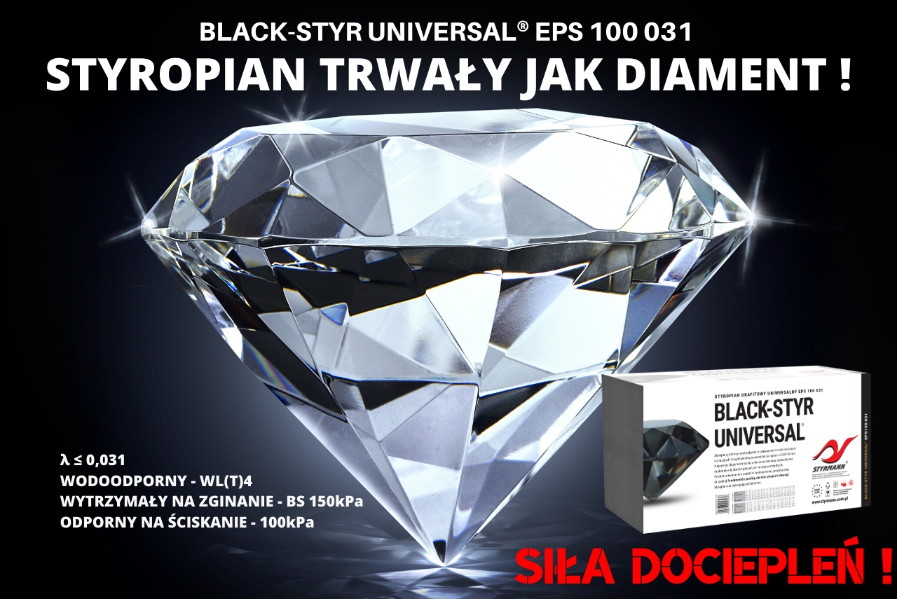 Styropian trwały jak diament – Black-Styr Universal® EPS 100 031