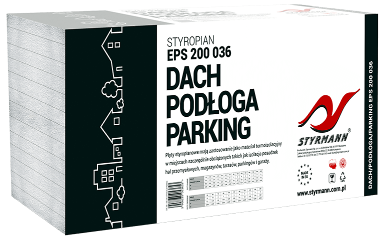 Styropian EPS 200-036 DACH / PODŁOGA / PARKING