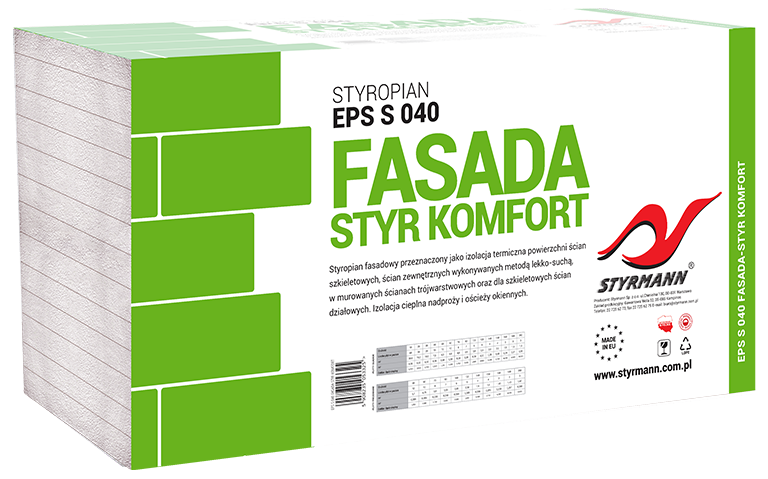 Styropian elewacyjny EPS S 040 FASADA STYR KOMFORT 