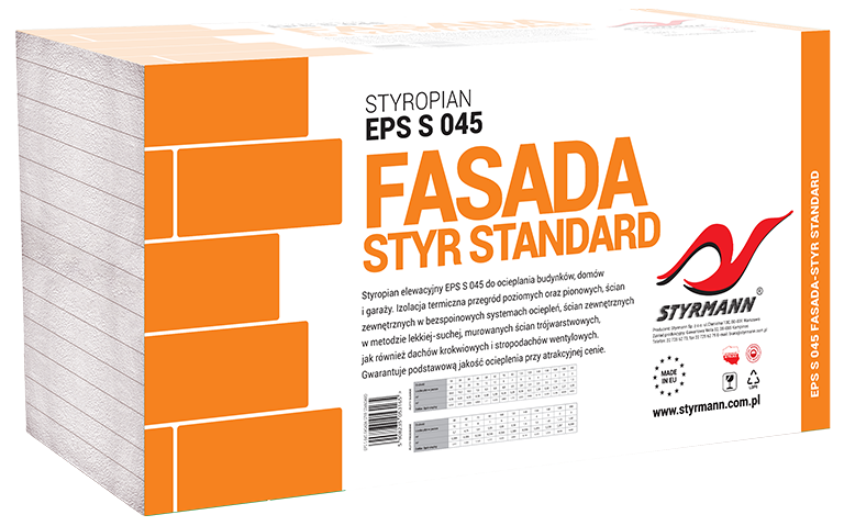 Styropian elewacyjny EPS S 045 FASADA-STYR STANDARD